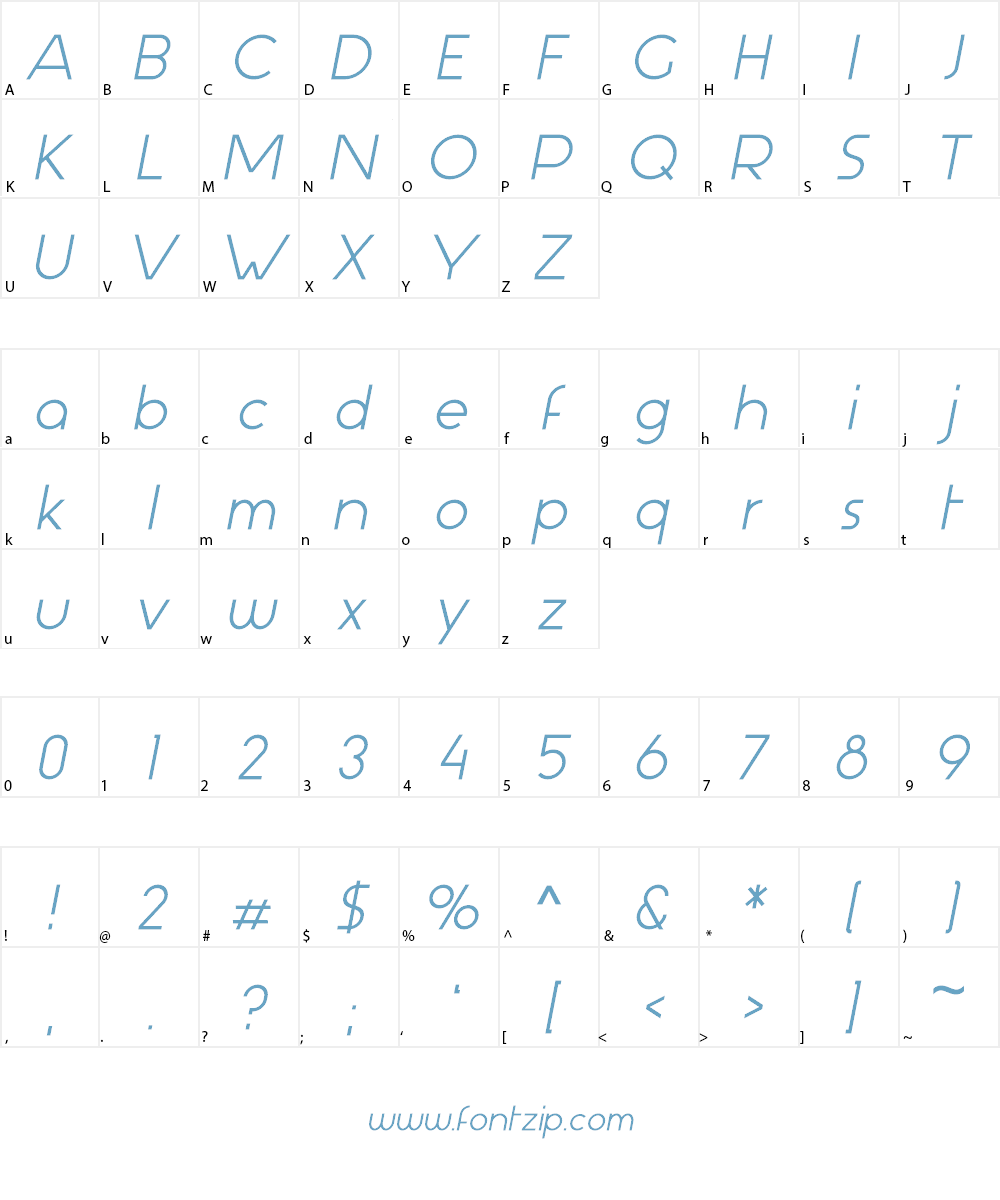 Aspergit Font Character